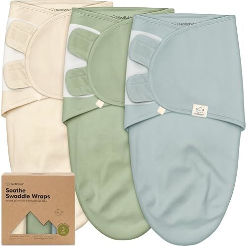3-Pack Organic Baby Swaddle Sleep Sacks - Swaddles for Newborns, Infant 0-3 Months, Baby Girls, Boys, Soft & Snug Newborn Sleep Sack, Nursery Swaddling Blankets (Slate, OS)