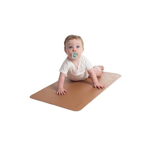 Luxury Vegan Leather Baby Changing Mat - 16"x30" Eco-Friendly, Versatile, Thin & Foldable, Easy-to-Clean Diaper Pad (Sky)