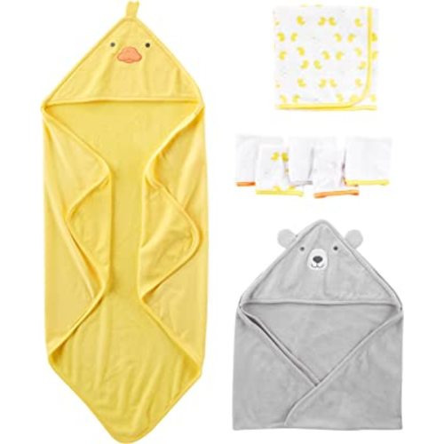 Simple Joys by Carter's baby-girls 8-piece Towel and Washcloth Set