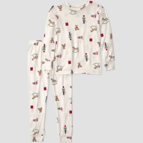 Carter's Just One You® Baby Holiday 2pc Long Sleeve ComfySoft Snug Fit Holiday Toys Pajama Set - Ivory 12M