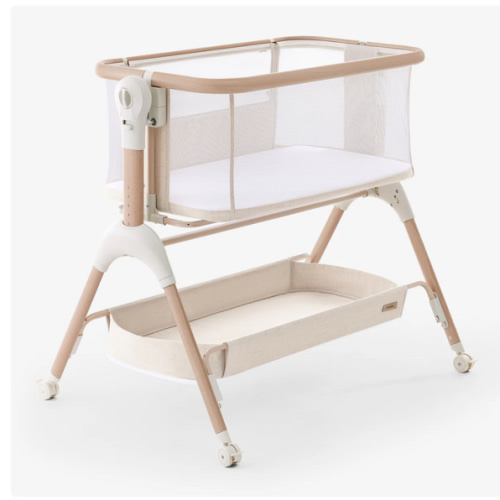 HARPPA Cuddly Signature | 3-in-1 Rocking Baby Bassinet & Bedside Sleeper with Anti-Reflux Mattress for Newborns | Attaches to Bed, Adjustable Height, Tool-Free Setup, Portable Wheels, CPSC Certified, Gentle Rocking Motion | Ideal for Infants, Safe Co-Slee