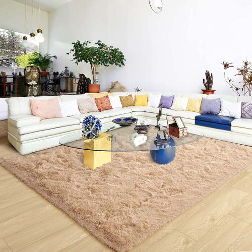 Lochas Luxury Fluffy Rugs Ultra Soft Shag Rug for Bedroom Living Room Kids Room, Children,6'x9',Camel