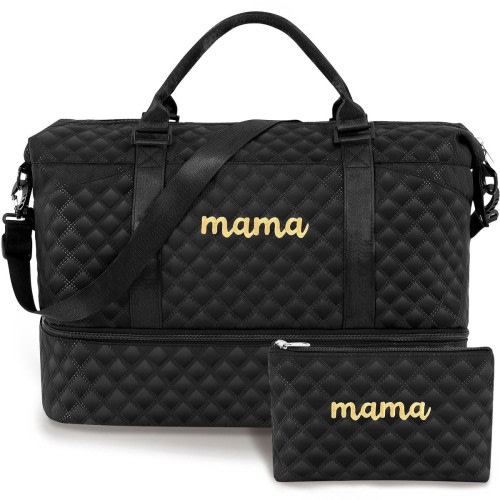 Mama Hospital Bag for Labor Delivery Travel Duffle Bag with Shoe Compartment ...