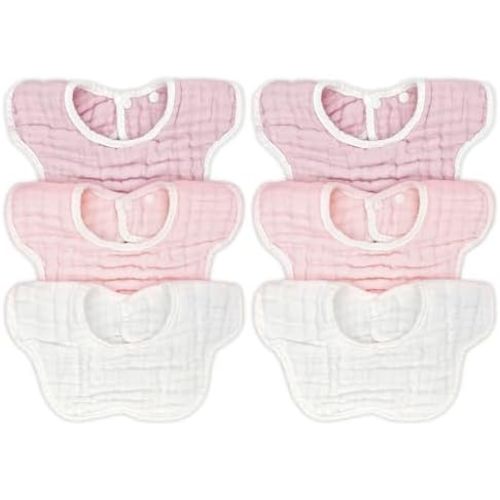 Muslin Baby Bibs for Drooling and Teething Newborn Drool Bibs for Baby Girl Boy