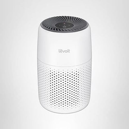 LEVOIT Air Purifiers for Bedroom Home Dorm, AHAM VERIFIED, 3-in-1 Filter Claener with Fragrance Sponge, Portable Filters Smoke, Allergens, Pet Dander, Odor, Dust, Office, Desktop, Core Mini-P, White