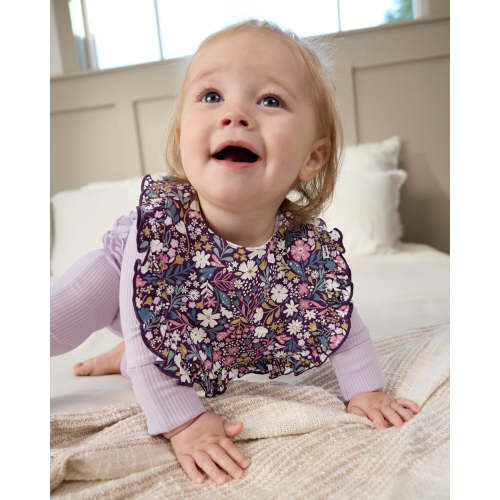 Midnight Petals Ruffle Bib | Little Sleepies