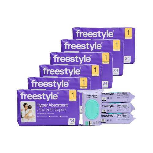 Tree Free Bamboo Diaper & Jumbo Wipes Starter Set - One Month Supply