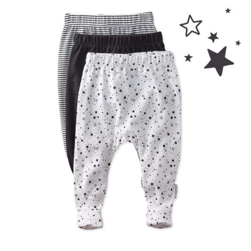 FALLON 3-Pack Footed Baby Pants