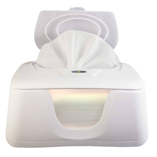 Baby Wet Wipe Warmer and Wet Wipe Dispenser, Advanced Features - 4 Bright Auto Off LED Ample Lights for Nighttime Changes, Dual Heat for Baby's Comfort, Improved Design and Only at Amazon