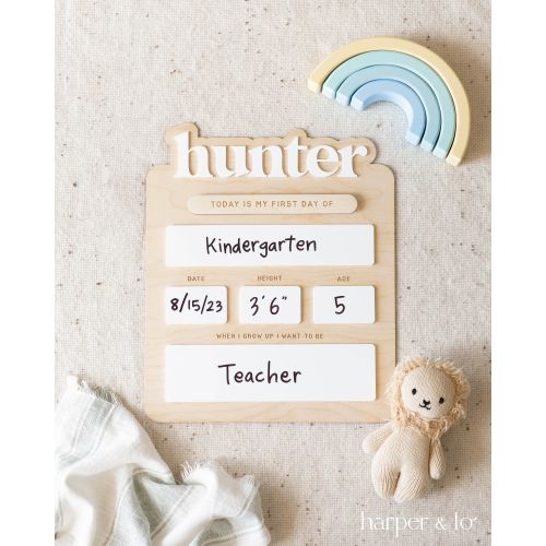 Personalized Last Day of School Sign, First Day of School Board Sign, Custom First Day of School Dry Erase Board, Back to School Photo Prop