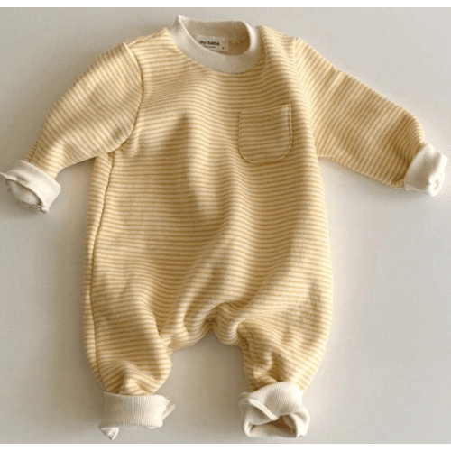 Striped Round Neck Onesie – Teeny Mini Me