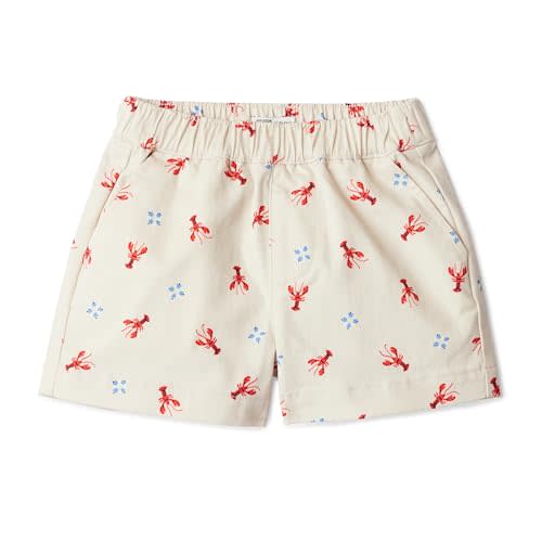 Amazon Essentials x Sofia Grainge Unisex Babies, Toddlers and Kids' Pull-on Cotton Twill Shorts