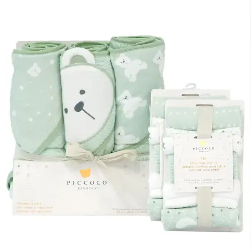 Piccolo Bambino Bath Pack Hooded Towels