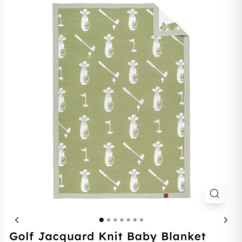 Golf Jacquard Knit Baby Blanket