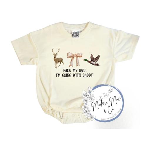 Oversized Baggy Bubble Romper: Deer, Duck, Bows