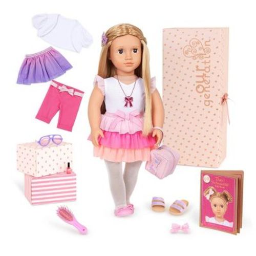 Our Generation Fashion Starter Kit in Gift Box Thea with Mix & Match Outfits & Accessories 18" Fashion Doll