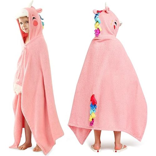Joiedomi Hooded Towel 100% Cotton Bath Beach Towel 30" x 50"
