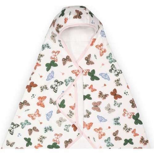 Cotton Muslin & Terry Hooded Toddler Towel, Butterflies