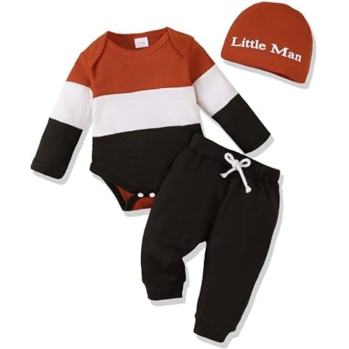 Newborn Infant Baby Boy Clothes Fall Winter Outfits New to The Crew Outfit Toddler Baby Boy Clothes Set