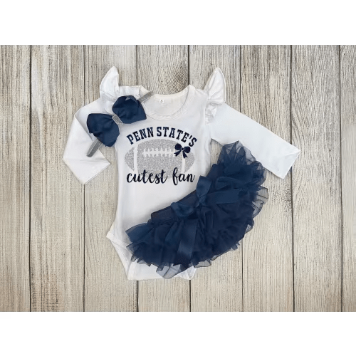 Baby Girl Penn State Cutest Fan Outfit
