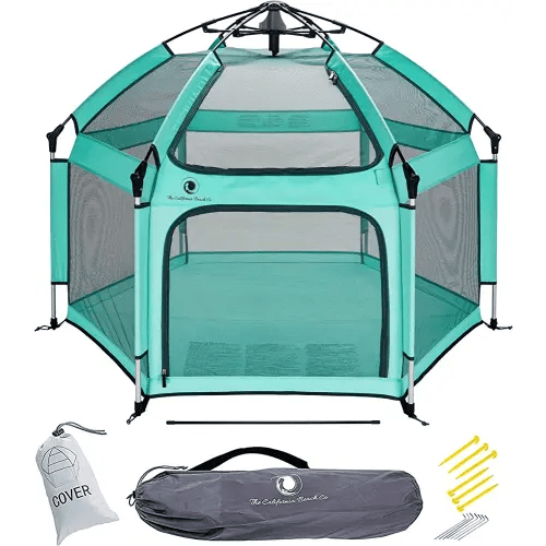 POP 'N GO Baby Playpen - Indoor & Outdoor Playpen for Babies and Toddlers - Baby Beach Tent, Foldable, Portable W/Canopy & Travel Bag - Pop Up Pack and Play Yard