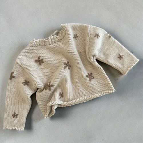 Chunky Knit Pullover - Natural Scoop Back