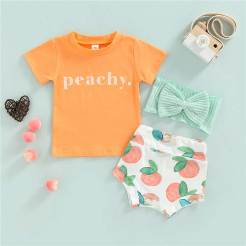 Baby Peach Printed Suit – Pawlulu