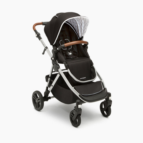 Mockingbird Single-to-Double Stroller - Penny Handlebar, Black / Windowpane Canopy 2.0