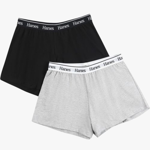 Hanes Womens Originals Pajama Shorts Pack, 2-Pack, Comfywear Pajamas for Women Set, Loungewear Clothing, Sleep Shorts