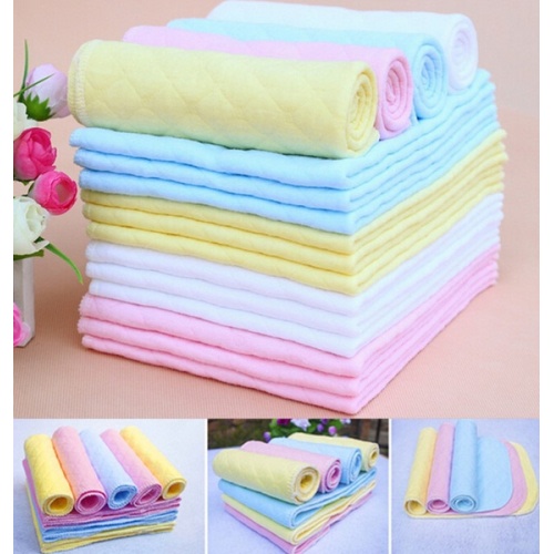 Wish | 5PCS Reusable Baby Modern Cloth Diaper Nappy Liners insert 3 Layers Cotton GA