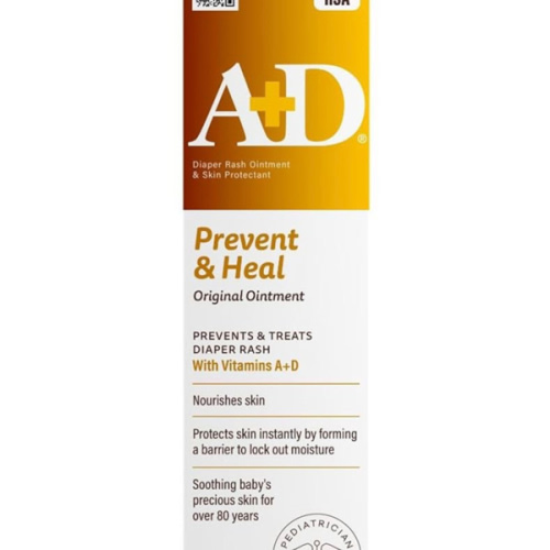 A+D Original Diaper Rash Ointment Prevents & Treats Diaper Rash, Moisturizing Skin Protectant with Vitamins A & D, Healing Skin Ointment for Dry and Cracked Skin 4oz