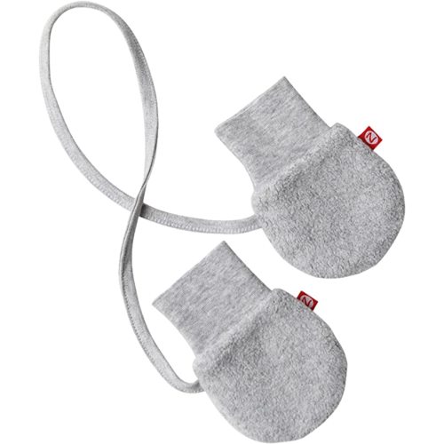 Zutano Fleece Mittens for Babies, Infants, and Newborns, Thumbless Outdoor Winter Baby Gloves - One Size (Fits 0-6 Months) - Heather Gray