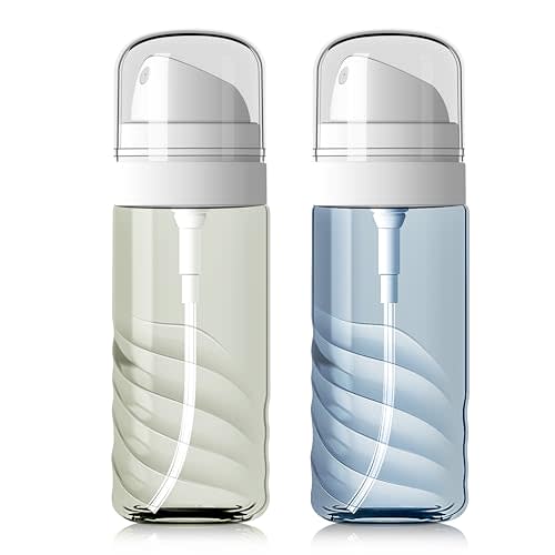 Yolaist 2 Pack 60ML Small Spray Bottle, Portable Refillable Travel Spray Bottle for Hair, Cleaning, Beauty, Fine Mist, Leak Proof, Lt. Blue and Lt. Green