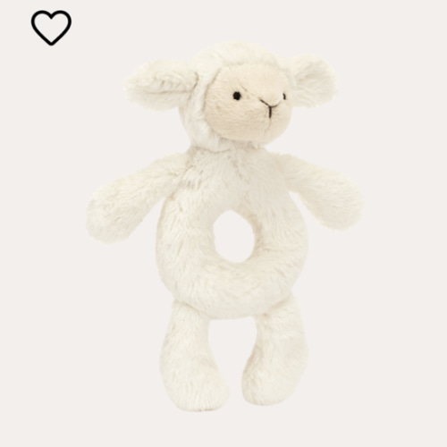 JELLYCAT | Bashful Lamb Ring Rattle | kido Bebe