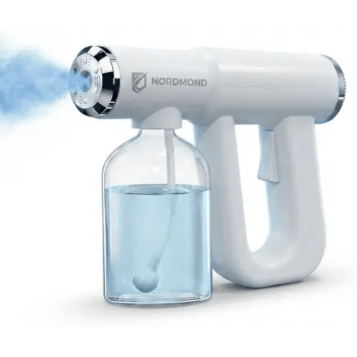 The Original Disinfectant Fogger Machine - Professional Sanitizer Sprayer - ULV Atomizer & Nano Steam Gun – Rechargeable Barber Spray Gun with Blue Light V2