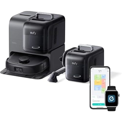 eufy Robot Vacuum E28, 20,000 Pa Suction, Roller Mop with HydroJet System, Portable Carpet for Deep Cleaning,All-in-One Robot Vacuum and Mop Combo, Zero-Tangling, Corner-to-Edge Cleaning (Upgraded)