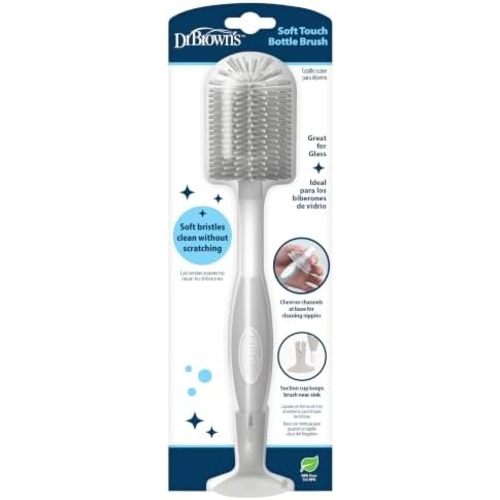 Dr. Brown's Soft Touch Baby Bottle Cleaning Brush, Gray, 1-Pack
