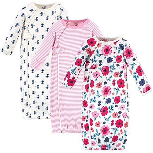Touched by Nature Baby Girls' Organic Cotton Zipper Gowns