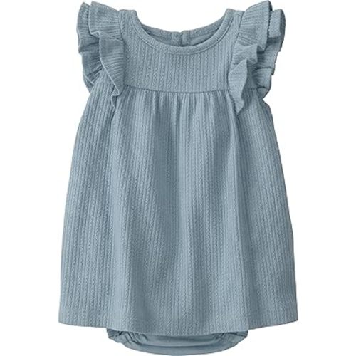 Little Planet by Carter's Girl Dress Made with Organic Cotton, Blue Creek, 12M