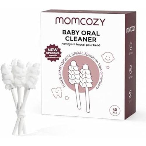 Momcozy Baby Tongue Cleaner Baby Toothbrush Disposable Oral Cleaner 40Count
