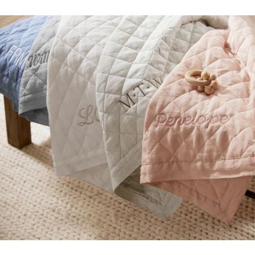 European Linen Baby Quilt | Pottery Barn Kids