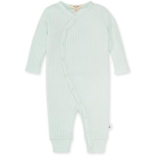 Burt's Bee Baby Infant Boys' 100% Organic Cotton Long Sleeve Wrap-Front Jumpsuit