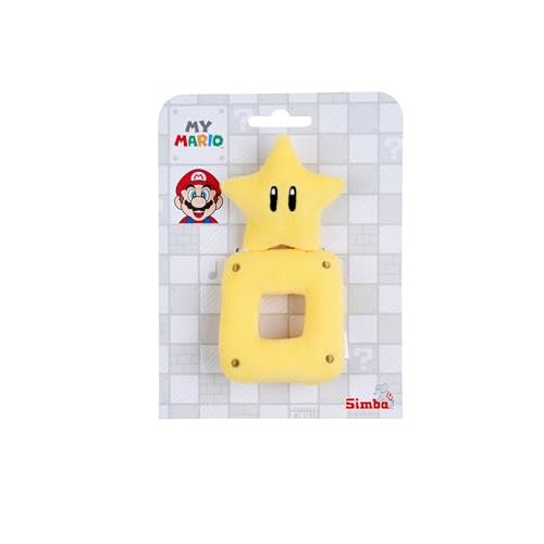 Simba My Mario Baby Plush Rattle – 6-Inch Star Sensory Grab Toy for Infants