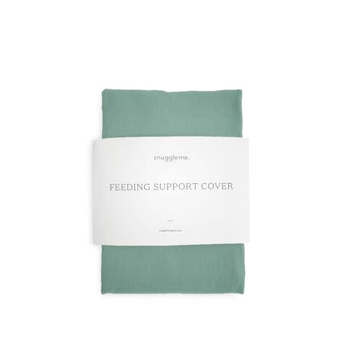 Snuggle Me Organic Feeding Support Pillow Cover, Machine Washable 100% Organic Cotton, Soft Nursing Cover for Breastfeeding, Pillow Slipcover for Baby Girls Boys Newborn - Moss