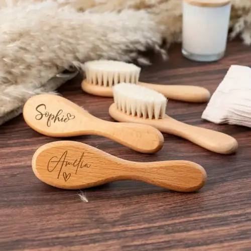 personalized baby brush safe non toxic material engraved - Temu