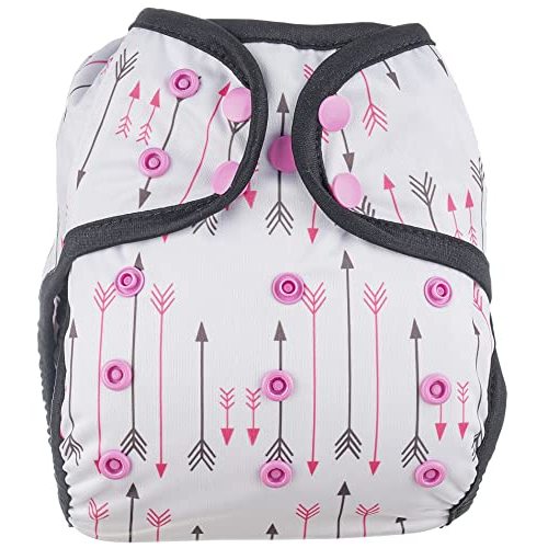 OsoCozy One Size Cloth Diaper Covers - Adjustable Snap Fit & Double Leg Gussets for Baby Boys & Girls from 8-35 Pounds. Use with Prefold, Flat or Fitted Cloth Diapers or Snap-in Inserts.