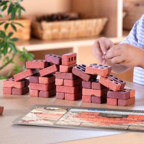 Guidecraft Little Bricks - 60 pc. Set: Builders Set for Construction and Stacking, Kids Educational Learning Toy