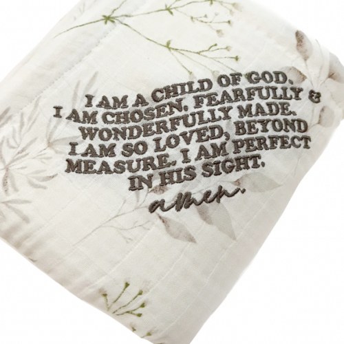 I am a Child of God Floral Waffle Blanket – OUR HOUSE ABOVE
