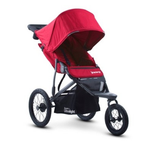 Joovy Zoom 360 Ultralight Jogging Single Stroller - Red: Aluminum Frame, Pneumatic Tires, Collapsible Design