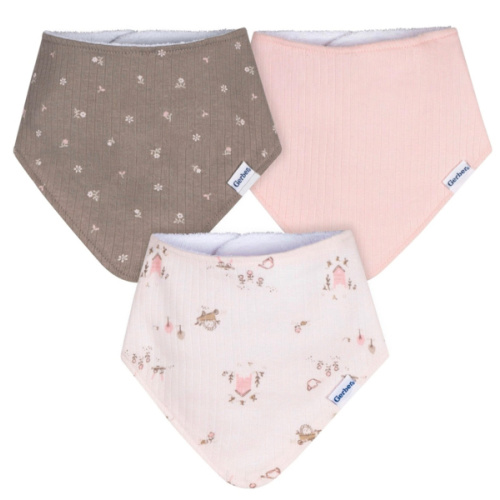 3-Pack Baby Girls Garden Bandana Bib – Gerber Childrenswear